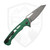 Dead Reckon Knives Ridgeback Integral, Reverse Tanto Green Aluminum, Dark Stonewash Magnacut