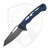 Dead Reckon Knives Ridgeback Integral, Reverse Tanto Navy Aluminum, Dark Stonewash Magnacut