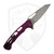 Dead Reckon Knives Ridgeback Integral, Reverse Tanto Purple Aluminum, Dark Stonewash Magnacut