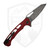 Dead Reckon Knives Ridgeback Integral, Reverse Tanto Red Aluminum, Dark Stonewash Magnacut