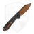 Vosteed Raccoon Top Linerlock, Black Micarta, Clip Point Copper Dune 14C28N - A2926