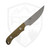 Hellbender Blade Co Outfitter OD Green Micarta, Stonewash Magnacut