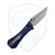 Aux Mfg Coffin Crossbar Lock, Blue Micarta, Stonewash 14C28N - 005BLU