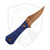 Aux Mfg Deadhead Pocket Bowie Fixed Blade Blue Micarta, Rose Gold PVD 14C28N AUX-001BLUROSE
