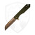 Heretic Knives Jinn Button Lock Manual, OD Green Aluminum, Bronze Magnacut - H213- 7AGRN
