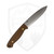 Lt Wright Shemanese Companion Scandi AEB-L, Brown's Point Micarta, Leather Belt Sheath