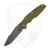 Hinderer Knives Eklipse 3.5 Skinny Non Flipper Fullered Harpoon Spanto, OD Green G10, Working Finish, Working Finish Magnacut
