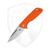 Klaken Grani Flipper Liner Lock, Orange G10, Satin D2 - B04