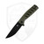 Klaken Ranger Flipper Liner Lock, Green G10, Black D2