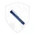 Aux Mfg Pocket Bowie Crossbar, Blue Aluminum, Grey PVD 14C28N - AUX009BLU