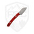 Hellbender Blade Co Newt, Red G10, Satin Magnacut, Leather Sheath