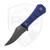 Aux Mfg Deadhead Pocket Bowie Fixed Blade Blue Micarta, Grey PVD 14C28N - AUX-001BLU