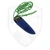 Toros Knife And Tool Bear Claw, Blue and Green Resin, N690 w/ Blue Leather Sheath