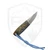 Toros Knife And Tool Bear Claw, Blue Swirl Stabilized Wood, N690 w/ Blue Leather Sheath