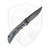 Spartan Blades Harsey 3.25", Stonewash Titanium w/ Blue Hardware, Stonewash Magnacut
