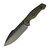 Kunwu Stiffy G Fixed Blade, Green Micarta, Black DLC ASSAB 88 Tool Steel - F712GN4