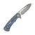Hinderer Knives Project X Sheepsfoot, Blue G10, Stonewash Blue Titanium, Stonewash Magnacut
