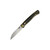 Lishen Knives - Little Fowl Sheepsfoot - Black / White Paper Micarta - Satin AEB-L - Mosaic Pins