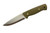Battle Horse Knives - Battlelore - 4.5" 01 Steel Fixed Blade w/ Green Canvas Micarta W/ Black Liners Handle