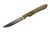 Battle Horse Knives - Stony Brook - 3.625" 01 Steel Fixed Blade w/ Green Canvas Micarta Handle
