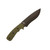 TOPS Knives - Field Edition Mountain Lion - MTLN-02 - Brown Traction Coated Blade W/ Green Canvas Micarta W/ Black Liners Handles