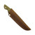 Battle Horse Knives - Black Water - 01 Steel Flat Ground Fixed Blade w/ Green Canvas Micarta Handle