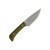 Battle Horse Knives -Welsh - 01 Steel Saber Ground Fixed Blade - Green Micarta Handle