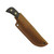Battle Horse Knives -Welsh - 01 Steel Saber Ground Fixed Blade - Black Micarta w/ Orange Liners