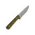 Battle Horse Knives -Woodsman Pro - 01 Steel Saber Ground Fixed Blade - Green Micarta w/ Black Liners