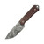 Ice Age Blades Mammoth Hunter Textured Black & Red Canvas Micarta, Cerakote 52100
