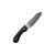 Bradford Knives: Guardian3 Gen 2 Sheepsfoot 3D Black Micarta, Stonewash M390, Leather Sheath - 3SF-101-M390-2