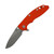 Hinderer Knives XM-18 3.5" Slicer, Battle Black Titanium, Orange G10, Working Finish Magnacut