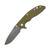 Hinderer Knives XM-18 3.5" Slicer, Battle Black Titanium, OD Green G10, Working Finish Magnacut