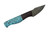 Aux Mfg Custom Model 1, Blue True-Stone / Brown Micarta, Acid Wash AEB-L