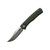 Defiant 7 Matt Martin Clutch Auto, 3D Contoured Knurled Green Aluminum, Stonewash Magnacut