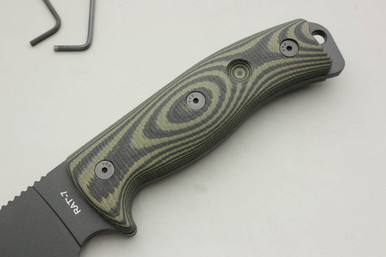 TKC: G10 Handle for Ontario RAT-5 / RAT-7 - Green & Black
