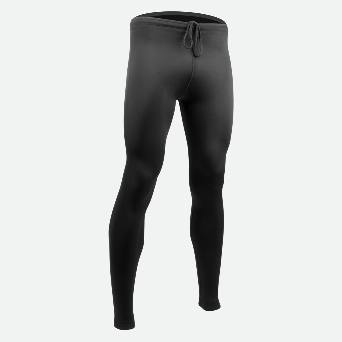 Men's Black Unpadded Workout Tight Front View Men's Black Unpadded Workout Tight Front View