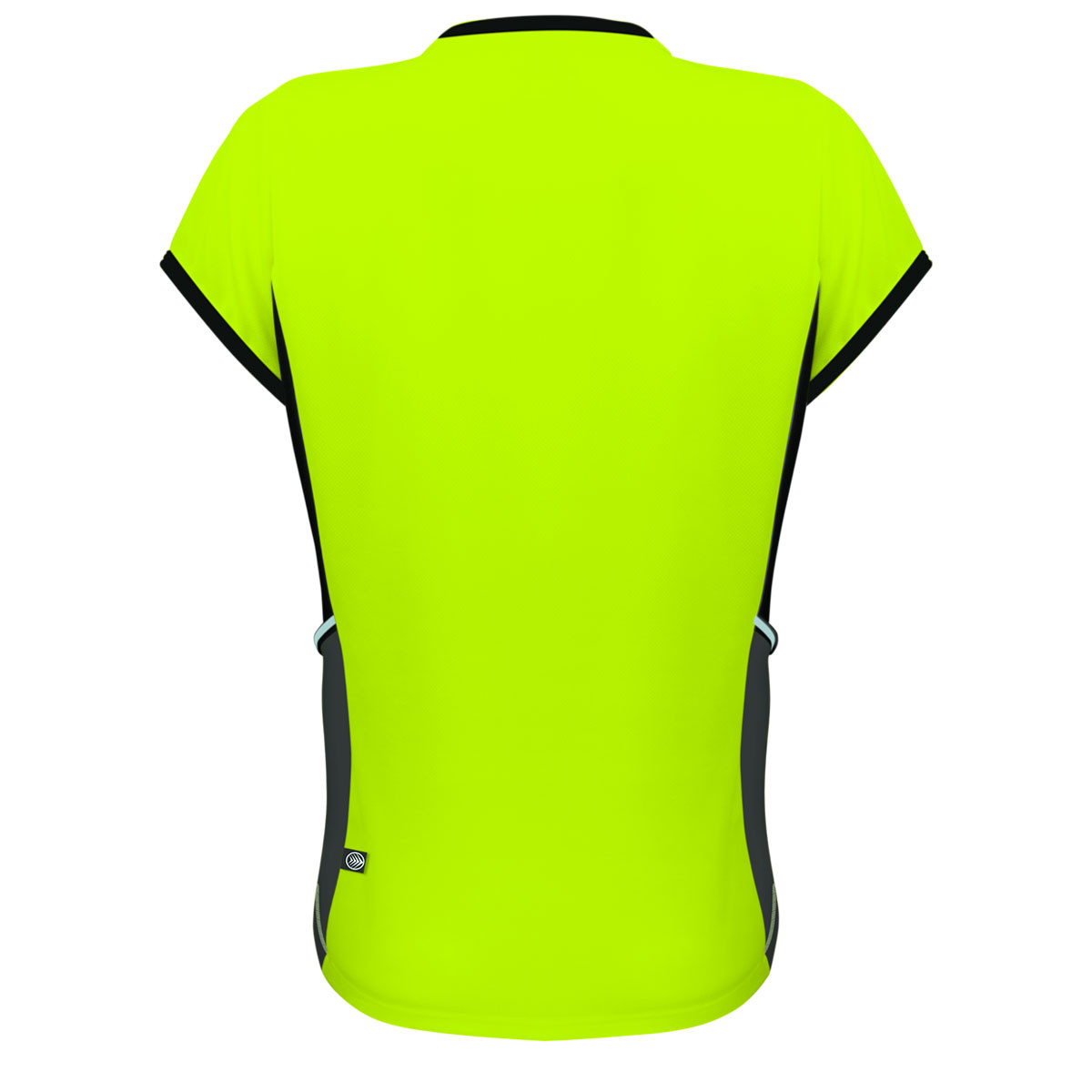Women's Luna Athletic Tee Safety Yellow Back View