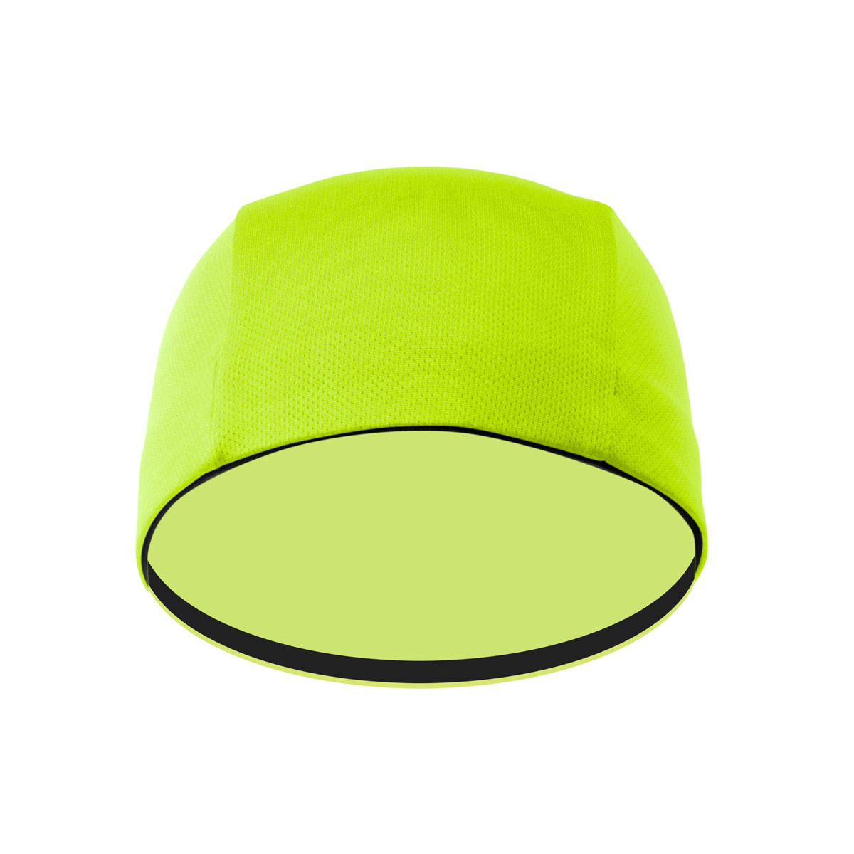 Safety Yellow Solid Color Cycling Skull Cap Front