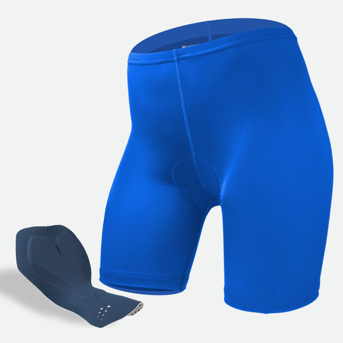 Women's Black USA Classic Padded Bike Shorts|royal|primary