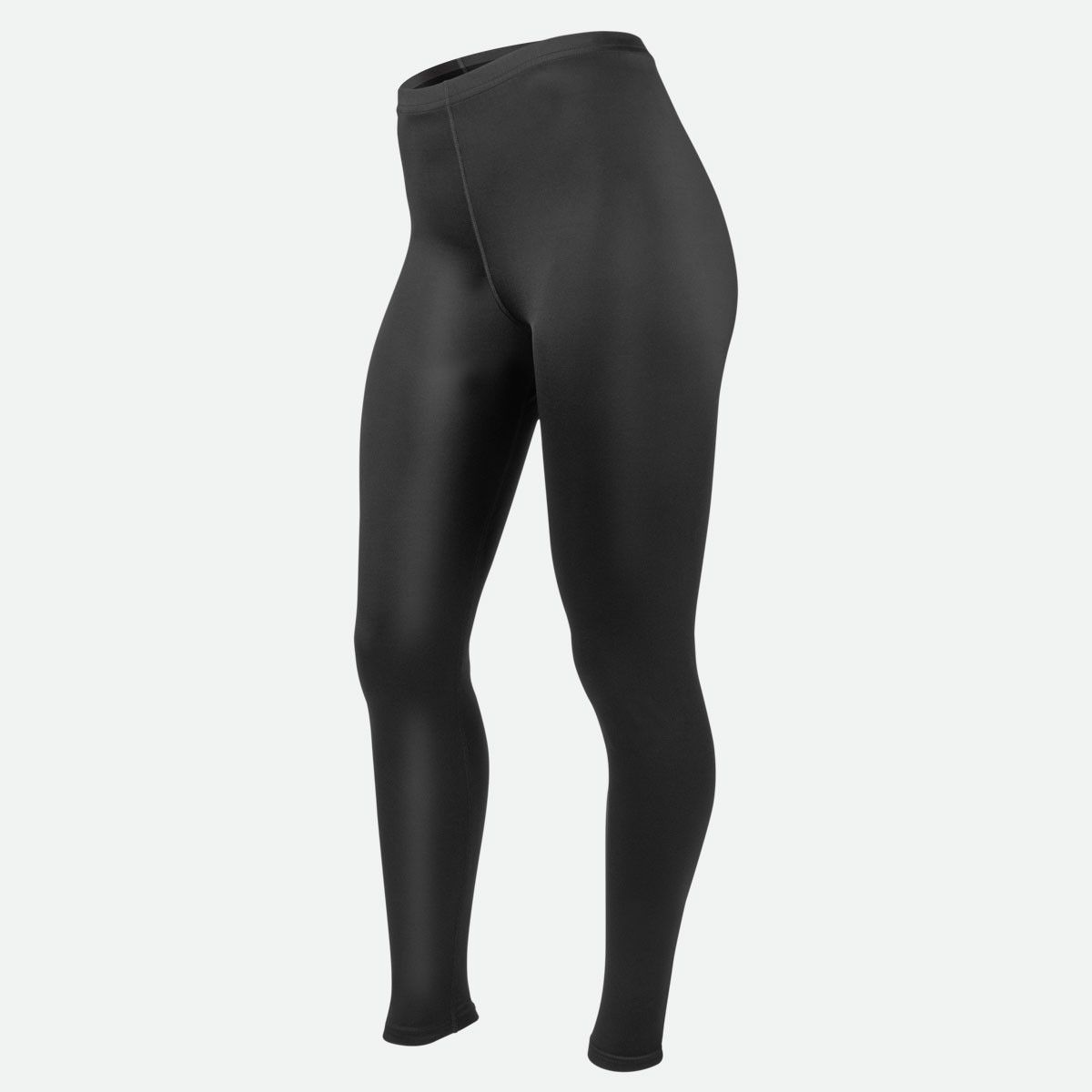Women's Black Unpadded Spandex Tights Off Side View