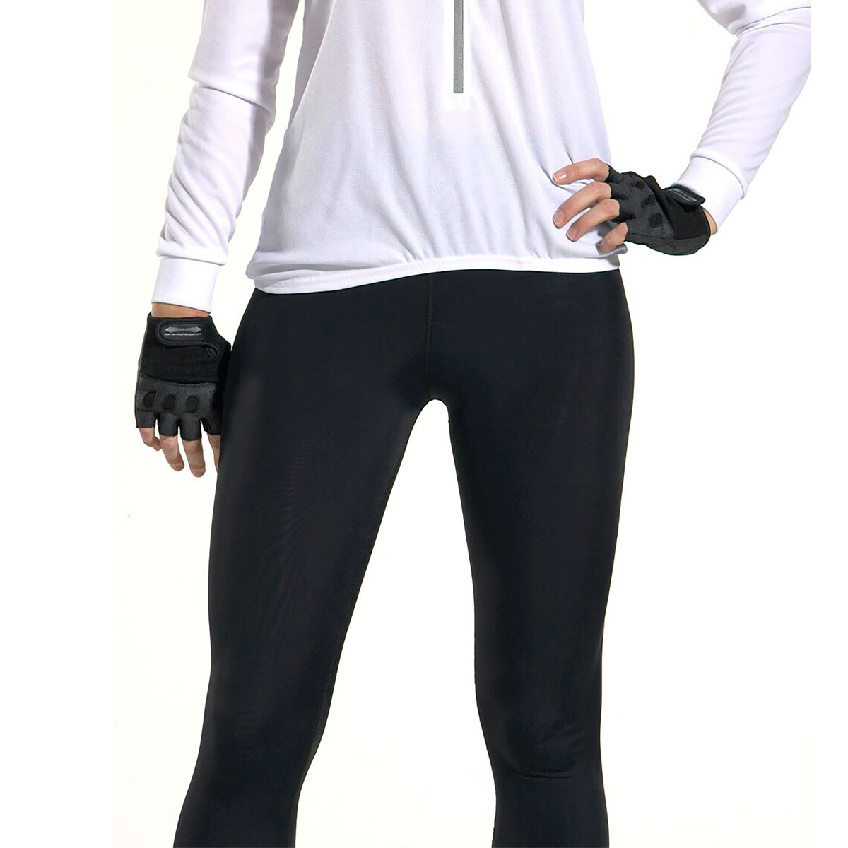 core lite spandex tights on model