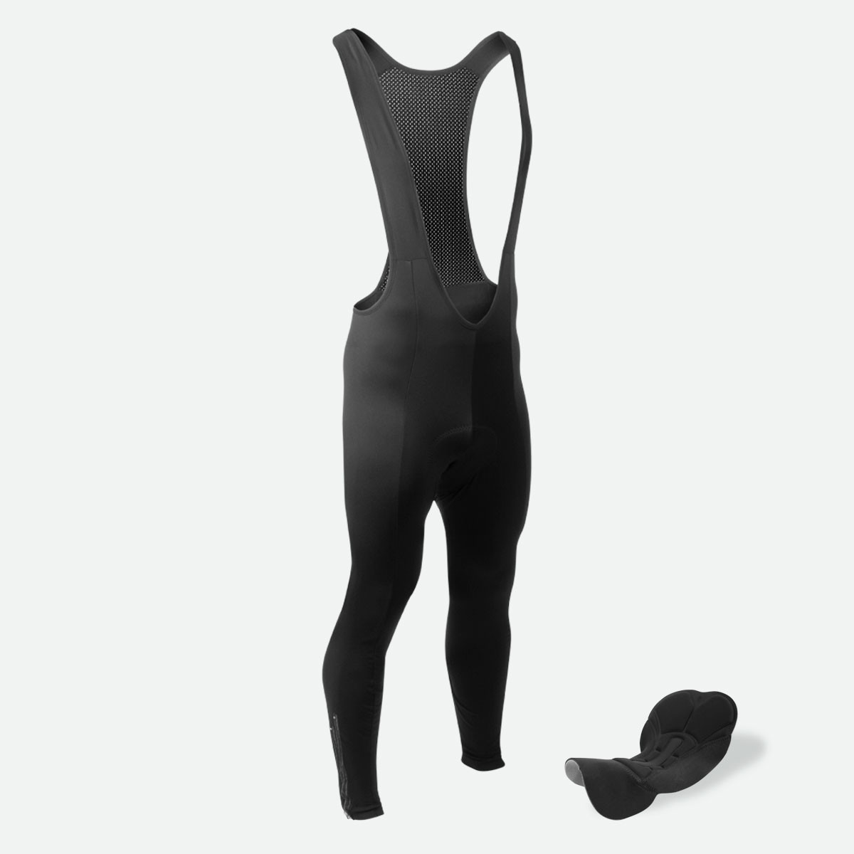 Men's Bib Tights Padded Thermal Stretch Fleece with Chamois Pad