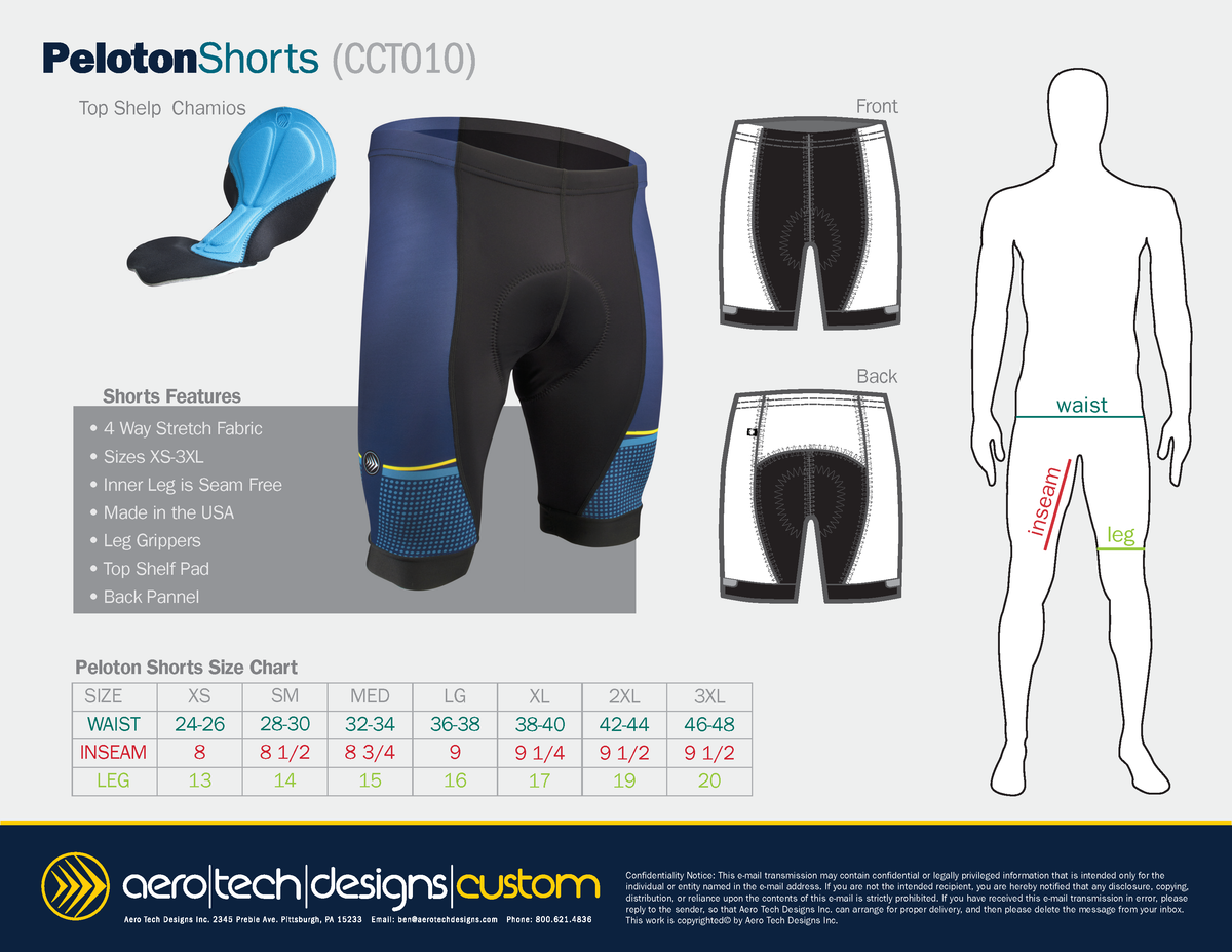 Aero Tech Designs Custom | Peloton Shorts