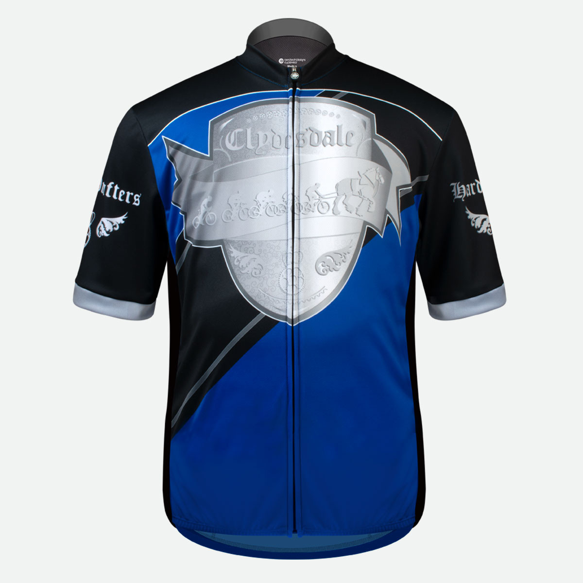 Big Man's Royal Blue Clydesdale Cycling Jersey Front