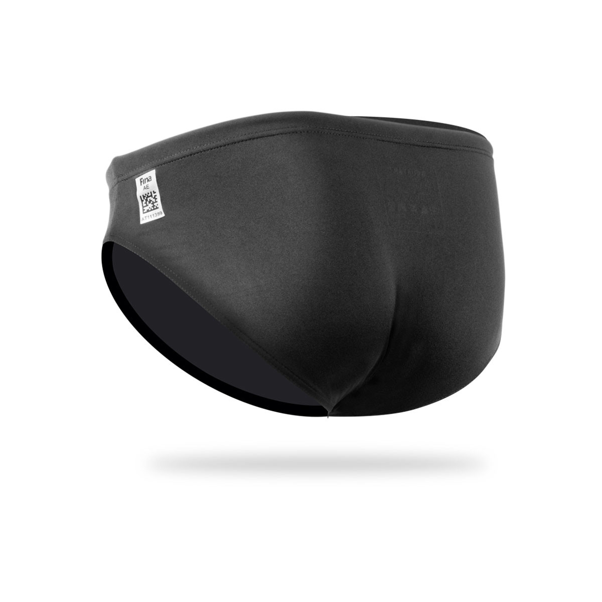 Men's FINA Competition Black Swimming Brief Back View Men's FINA Competition Black Swimming Brief Back View
