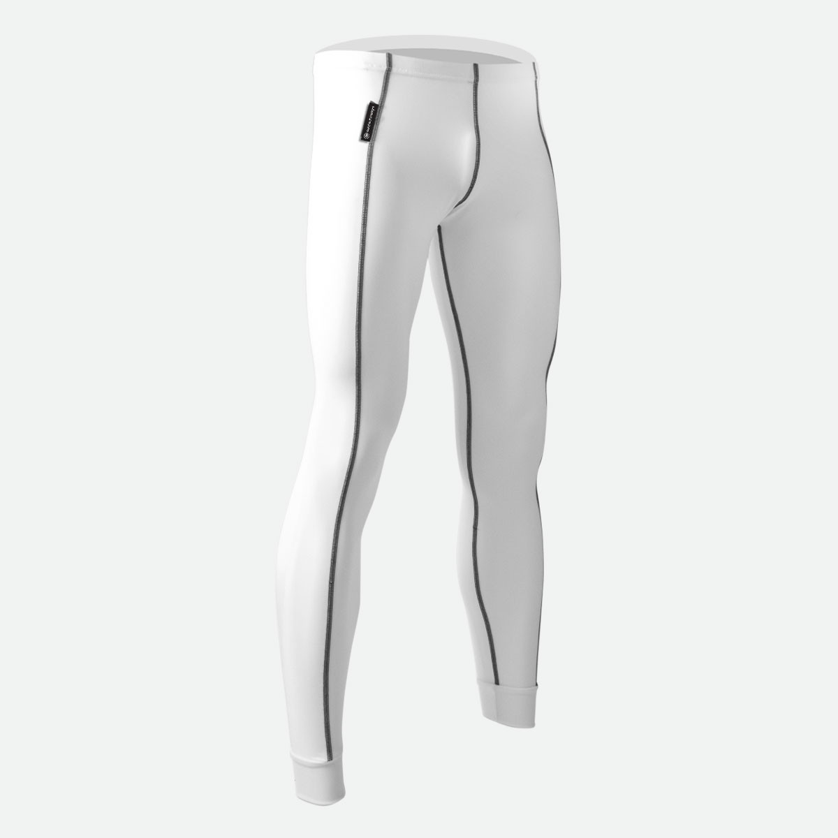 Men's White Compression Spandex Base Layer Pants|white|primary