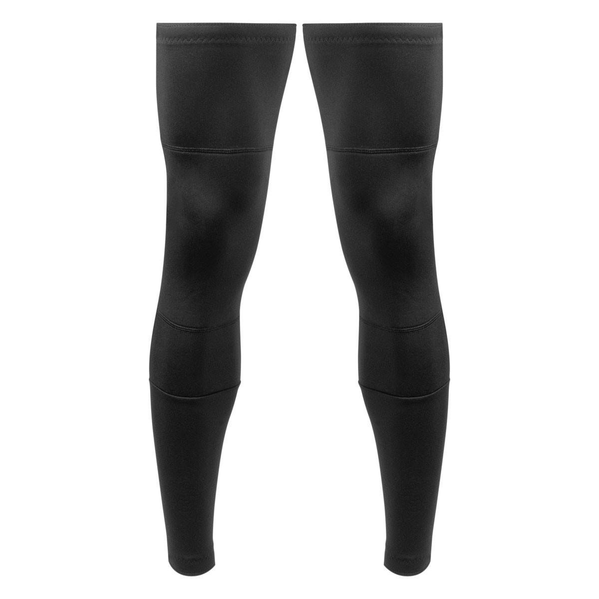 USA Classic Thermal Black Stretch Fleece Leg Warmers Front View