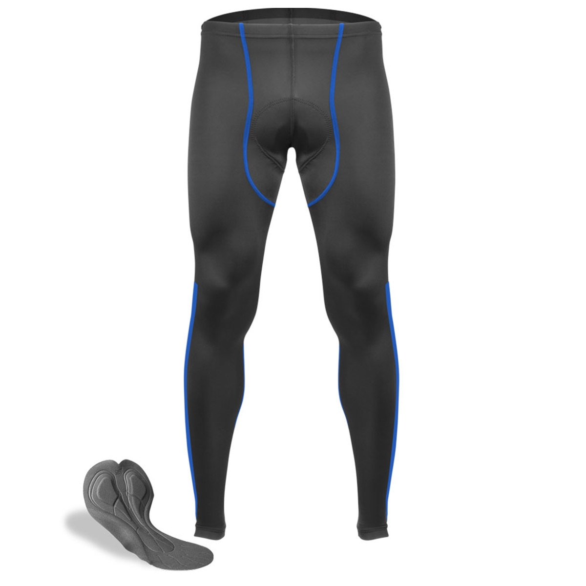 Men's Black Triumph Cycling Tight|Royal Blue|primary