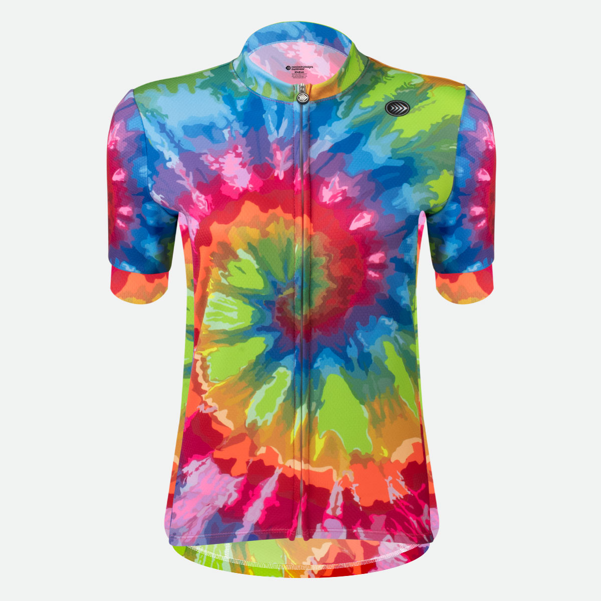 Women's Peace Rider Tie-Dye Cycling Jersey Front